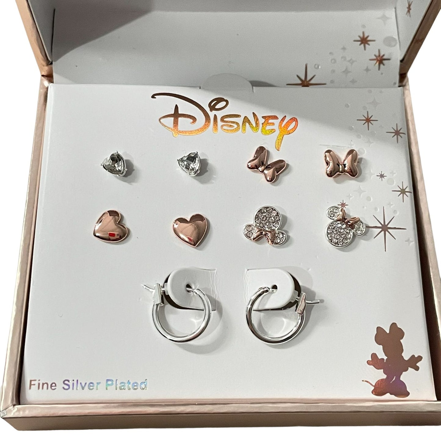 Aretes Disney Minnie Mouse de Plata