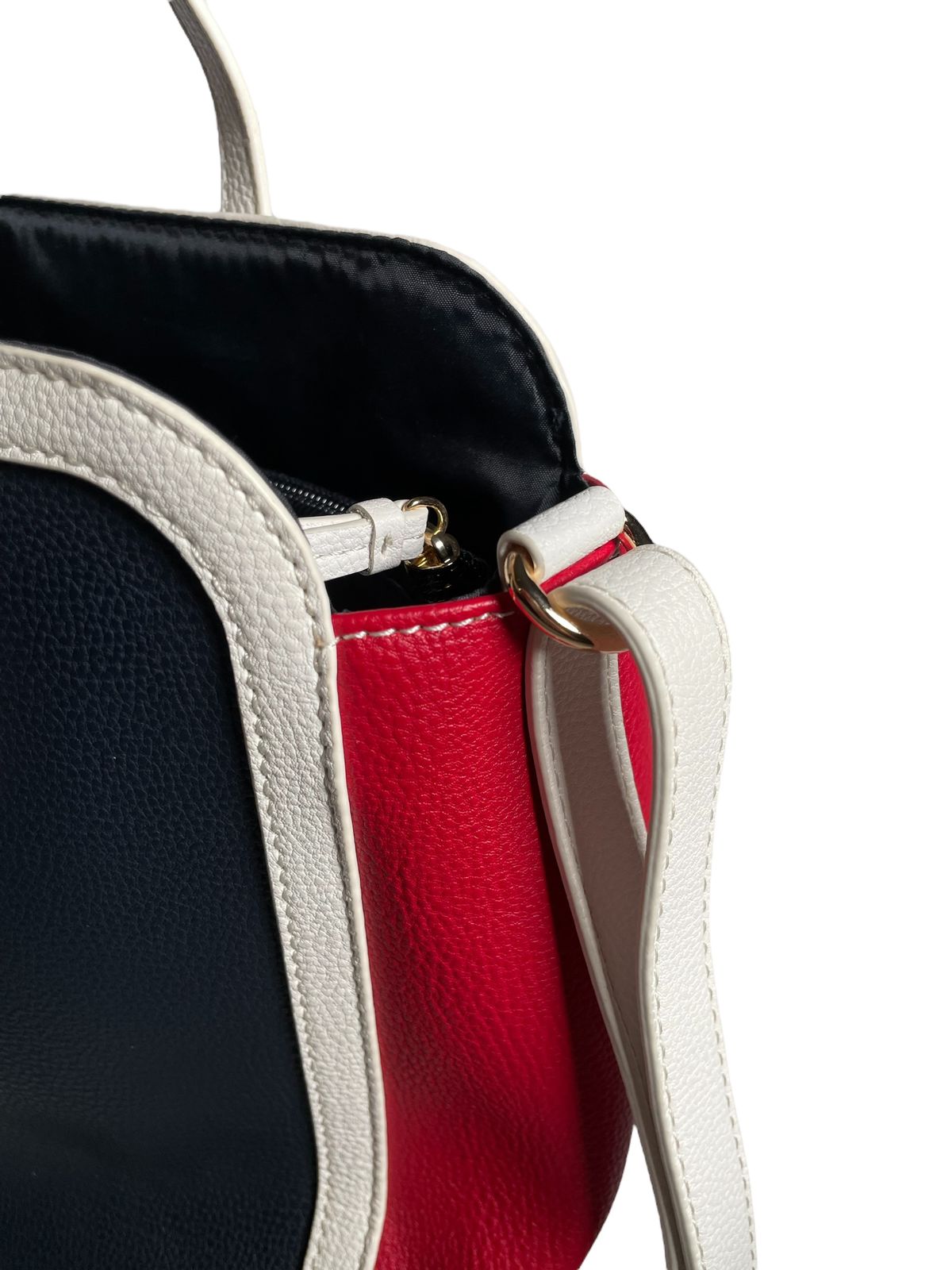 BOLSA DE MANO TOMMY HILFIGER AZUL Y NEGRA