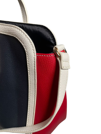 BOLSA DE MANO TOMMY HILFIGER AZUL Y NEGRA