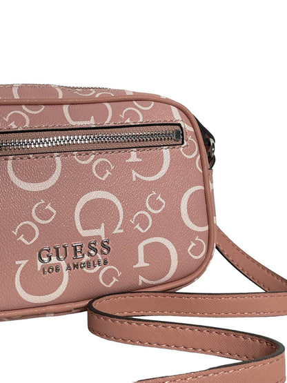 BOLSA GUESS ROSA Y CAFÉ